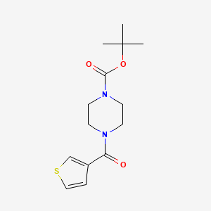 molecular formula C14H20N2O3S B1530192 tert-Butyl 4-(thiophene-3-carbonyl)piperazine-1-carboxylate CAS No. 1420959-59-6