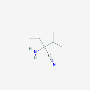 molecular formula C7H14N2 B1530196 2-Amino-2-ethyl-3-methylbutanenitrile CAS No. 1179705-68-0