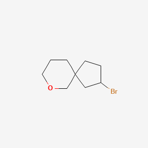 molecular formula C9H15BrO B15301966 2-Bromo-7-oxaspiro[4.5]decane 