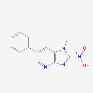 molecular formula C13H10N4O2 B153020 2-Nitro-1-methyl-6-phenylimidazo(4,5-b)pyridine CAS No. 129018-59-3