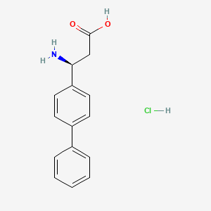 molecular formula C15H16ClNO2 B15302004 (3S)-3-amino-3-(4-phenylphenyl)propanoic acid hydrochloride 