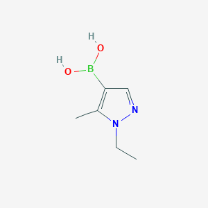 molecular formula C6H11BN2O2 B15302005 (1-ethyl-5-methyl-1H-pyrazol-4-yl)boronic acid 