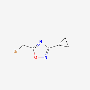 molecular formula C6H7BrN2O B15302018 5-(Bromomethyl)-3-cyclopropyl-1,2,4-oxadiazole 