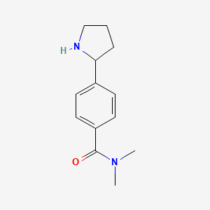 molecular formula C13H18N2O B15302043 N,N-Dimethyl-4-(2-pyrrolidinyl)benzamide CAS No. 914299-89-1