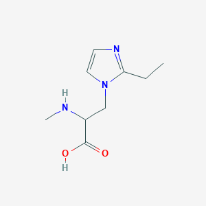 molecular formula C9H15N3O2 B15302091 3-(2-Ethyl-1h-imidazol-1-yl)-2-(methylamino)propanoic acid 
