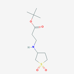molecular formula C11H21NO4S B15302184 Tert-butyl 3-[(1,1-dioxo-1lambda6-thiolan-3-yl)amino]propanoate 