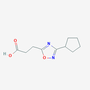 3-(3-Cyclopentyl-1,2,4-oxadiazol-5-yl)propanoic acid