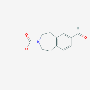 molecular formula C16H21NO3 B15302192 tert-butyl 7-formyl-2,3,4,5-tetrahydro-1H-3-benzazepine-3-carboxylate 