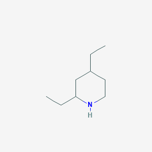molecular formula C9H19N B15302203 2,4-Diethylpiperidine CAS No. 116435-88-2