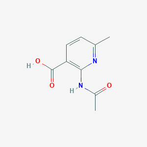 molecular formula C9H10N2O3 B15302215 Nicotinic acid, 2-acetamido-6-methyl- CAS No. 98953-24-3