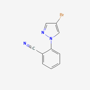 molecular formula C10H6BrN3 B1530222 2-(4-Bromopyrazol-1-yl)benzonitrile CAS No. 1184023-09-3