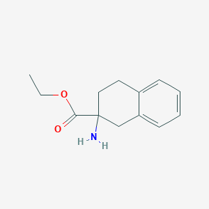 molecular formula C13H17NO2 B15302255 Ethyl 2-amino-1,2,3,4-tetrahydronaphthalene-2-carboxylate 