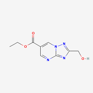 molecular formula C9H10N4O3 B15302260 Ethyl 2-(hydroxymethyl)-[1,2,4]triazolo[1,5-a]pyrimidine-6-carboxylate 