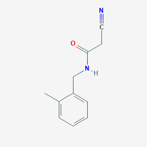 2-cyano-N-[(2-methylphenyl)methyl]acetamide