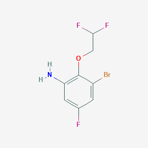 molecular formula C8H7BrF3NO B1530232 3-Bromo-2-(2,2-difluoroethoxy)-5-fluoroaniline CAS No. 1178770-78-9