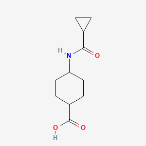 molecular formula C11H17NO3 B1530234 4-Cyclopropaneamidocyclohexane-1-carboxylic acid CAS No. 1184684-27-2