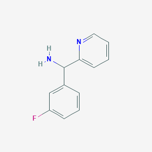 molecular formula C12H11FN2 B1530235 (3-Fluorophenyl)(pyridin-2-yl)methanamine CAS No. 1178292-62-0