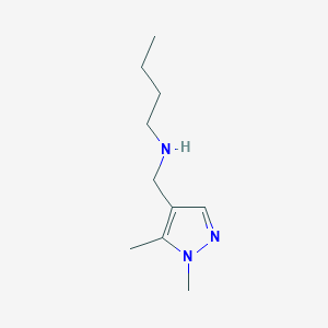 molecular formula C10H19N3 B1530239 butyl[(1,5-dimethyl-1H-pyrazol-4-yl)methyl]amine CAS No. 1177360-97-2