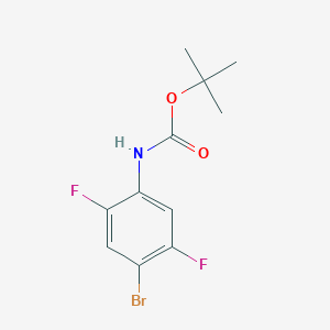 molecular formula C11H12BrF2NO2 B15302391 tert-Butyl (4-bromo-2,5-difluorophenyl)carbamate 