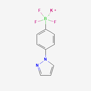 molecular formula C9H7BF3KN2 B15302427 Potassium (4-(1H-pyrazol-1-yl)phenyl)trifluoroborate 