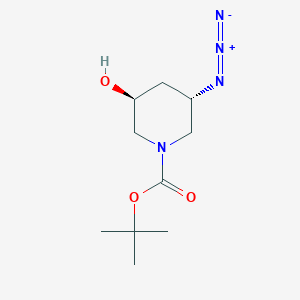 molecular formula C10H18N4O3 B15302472 tert-butyl (3S,5S)-3-azido-5-hydroxypiperidine-1-carboxylate 