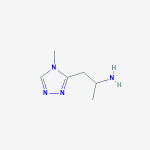 molecular formula C6H12N4 B15302476 1-(4-Methyl-4h-1,2,4-triazol-3-yl)propan-2-amine 