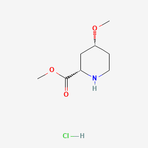 molecular formula C8H16ClNO3 B15302477 rac-methyl (2R,4S)-4-methoxypiperidine-2-carboxylate hydrochloride 