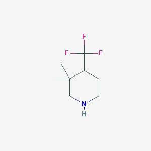 molecular formula C8H14F3N B15302489 3,3-Dimethyl-4-(trifluoromethyl)piperidine 