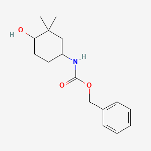 molecular formula C16H23NO3 B15302499 Benzyl-4-hydroxy-3,3-dimethylcyclohexylcarbamate 