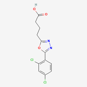 molecular formula C12H10Cl2N2O3 B1530252 4-[5-(2,4-二氯苯基)-1,3,4-恶二唑-2-基]丁酸 CAS No. 1183417-92-6