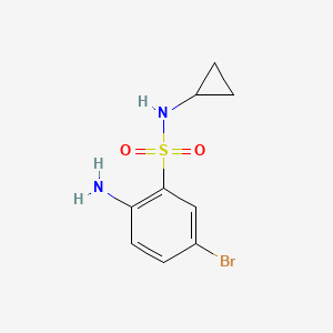 molecular formula C9H11BrN2O2S B1530256 2-amino-5-bromo-N-cyclopropylbenzene-1-sulfonamide CAS No. 1182897-22-8