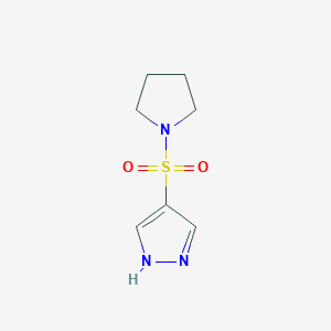 molecular formula C7H11N3O2S B1530257 4-(吡咯烷-1-磺酰基)-1H-吡唑 CAS No. 1178480-88-0