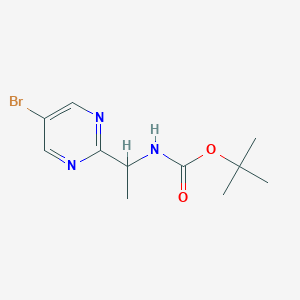 molecular formula C11H16BrN3O2 B15302621 Tert-butyl 1-(5-bromopyrimidin-2-YL)ethylcarbamate 