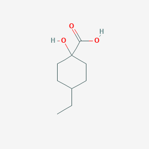 molecular formula C9H16O3 B1530263 4-ethyl-1-hydroxycyclohexane-1-carboxylic acid CAS No. 1249152-87-1