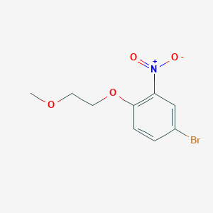 molecular formula C9H10BrNO4 B1530268 4-Bromo-1-(2-methoxyethoxy)-2-nitrobenzene CAS No. 1248106-15-1