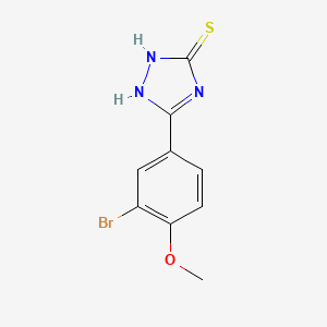 molecular formula C9H8BrN3OS B1530271 5-(3-bromo-4-methoxyphenyl)-4H-1,2,4-triazole-3-thiol CAS No. 1179024-63-5