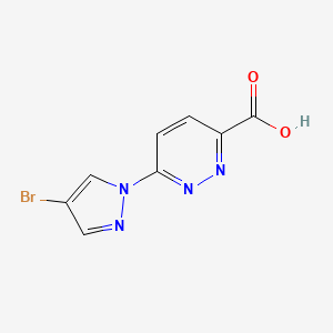 molecular formula C8H5BrN4O2 B1530273 6-(4-bromo-1H-pyrazol-1-yl)pyridazine-3-carboxylic acid CAS No. 1183884-74-3