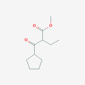 molecular formula C11H18O3 B15302736 Methyl 2-(cyclopentanecarbonyl)butanoate 