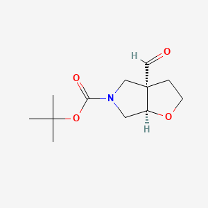molecular formula C12H19NO4 B15302742 rac-tert-butyl (3aR,6aS)-3a-formyl-hexahydro-2H-furo[2,3-c]pyrrole-5-carboxylate 