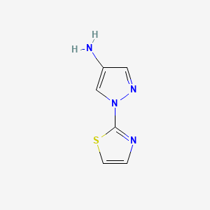 molecular formula C6H6N4S B1530275 1-(1,3-thiazol-2-yl)-1H-pyrazol-4-amine CAS No. 1250077-65-6