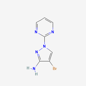 molecular formula C7H6BrN5 B1530278 4-溴-1-(嘧啶-2-基)-1H-吡唑-3-胺 CAS No. 1247771-25-0