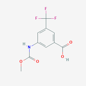 molecular formula C10H8F3NO4 B1530279 3-[(甲氧羰基)氨基]-5-(三氟甲基)苯甲酸 CAS No. 1307424-31-2