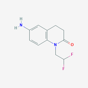 molecular formula C11H12F2N2O B1530282 6-Amino-1-(2,2-difluoroethyl)-1,2,3,4-tetrahydroquinolin-2-one CAS No. 1179946-02-1
