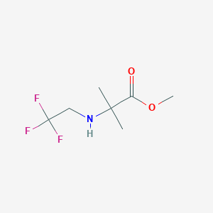 molecular formula C7H12F3NO2 B1530283 Methyl 2-methyl-2-[(2,2,2-trifluoroethyl)amino]propanoate CAS No. 1184018-54-9