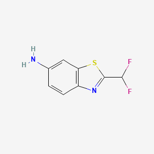 molecular formula C8H6F2N2S B1530286 2-(Difluoromethyl)-1,3-benzothiazol-6-amine CAS No. 1468986-20-0