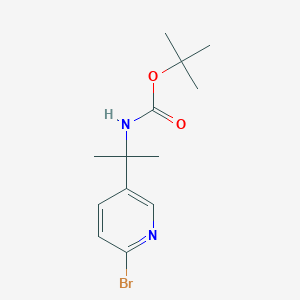 molecular formula C13H19BrN2O2 B15302865 Tert-butyl 1-(6-bromopyridin-3-YL)-1-methylethylcarbamate 