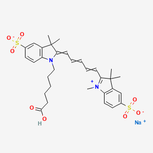 molecular formula C32H37N2NaO8S2 B1530287 磺基 Cy5 羧酸 CAS No. 1121756-16-8