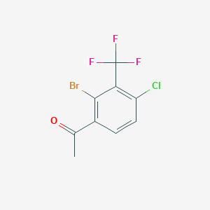 molecular formula C9H5BrClF3O B1530288 2'-Bromo-4'-chloro-3'-(trifluoromethyl)acetophenone CAS No. 1807014-44-3