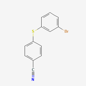 molecular formula C13H8BrNS B15302923 4-[(3-Bromophenyl)sulfanyl]benzonitrile 