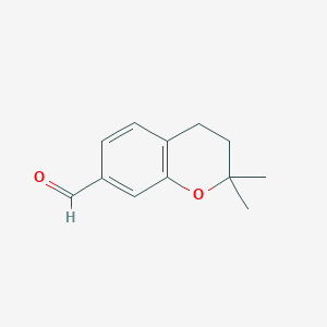 molecular formula C12H14O2 B15302937 2,2-Dimethylchroman-7-carbaldehyde 
